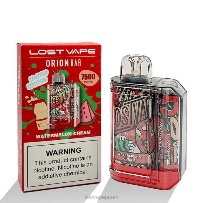 Lost Vape Flavors - Lost Vape Orion 使い捨てバー | 7500パフ | 18ml | 50mg スイカクリーム 44X899